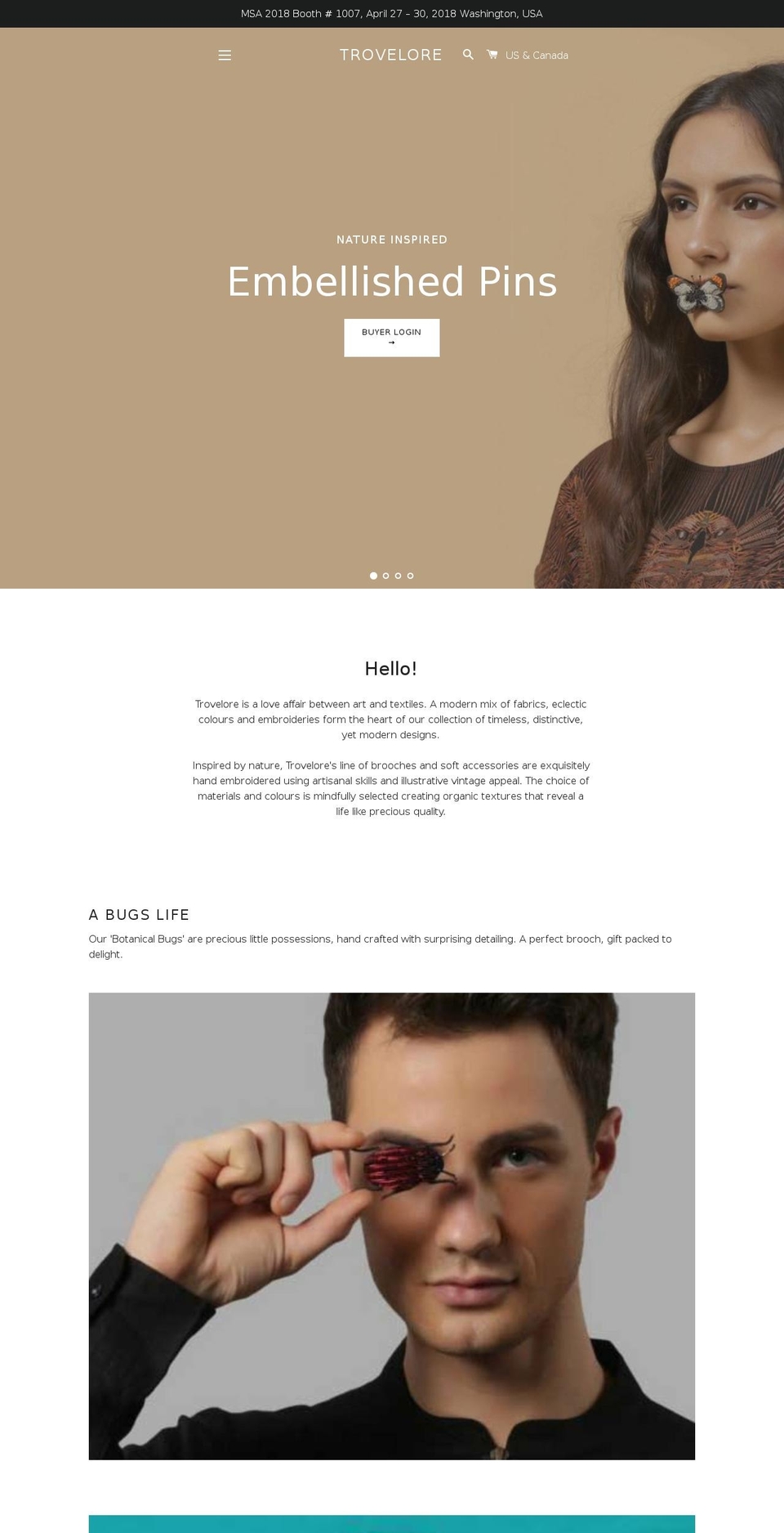 trovelore.com shopify website screenshot