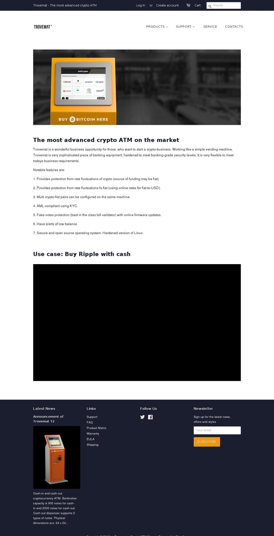trovemat.com — Shopify storefront screenshot