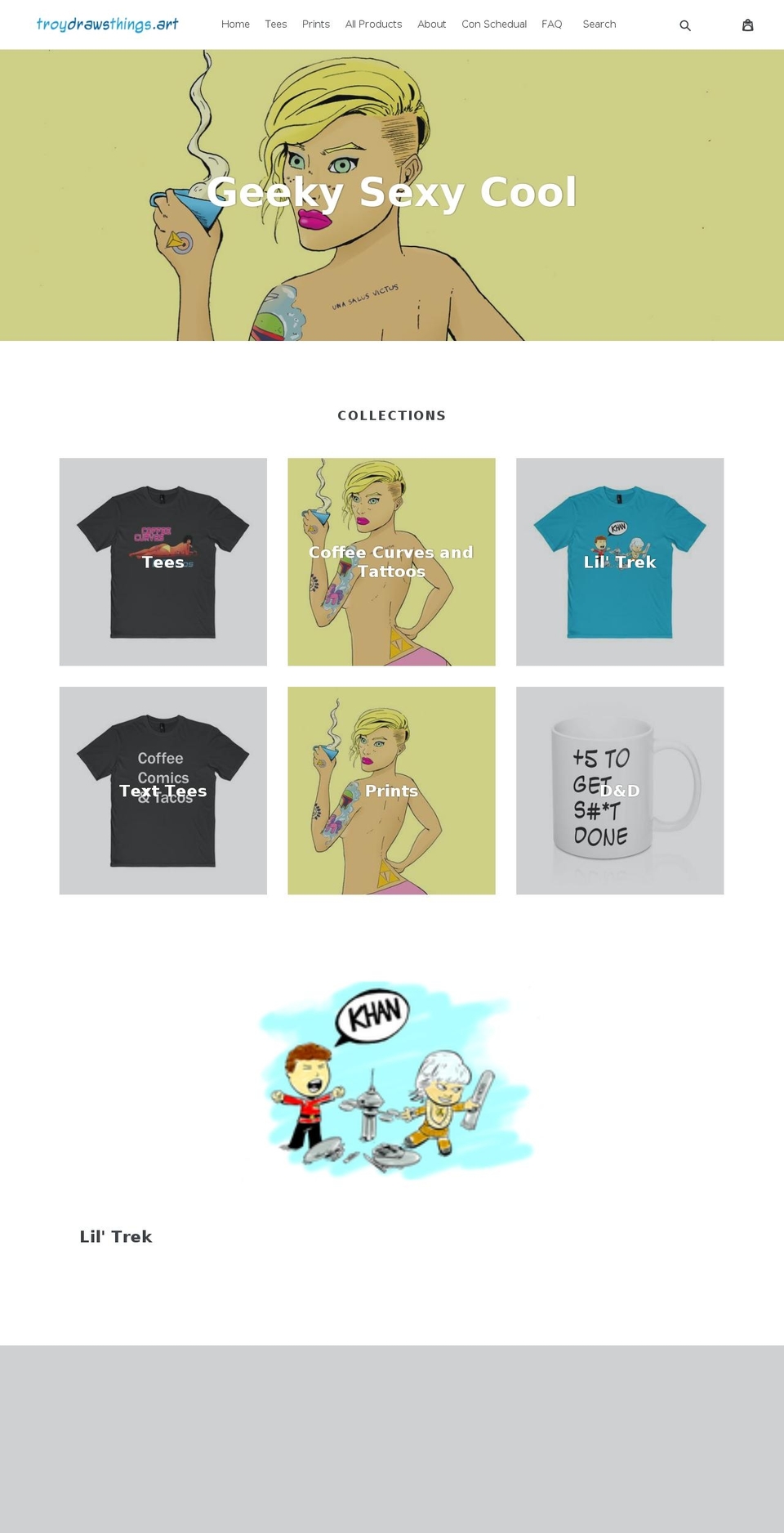 troydrawsthings.com — Shopify storefront screenshot