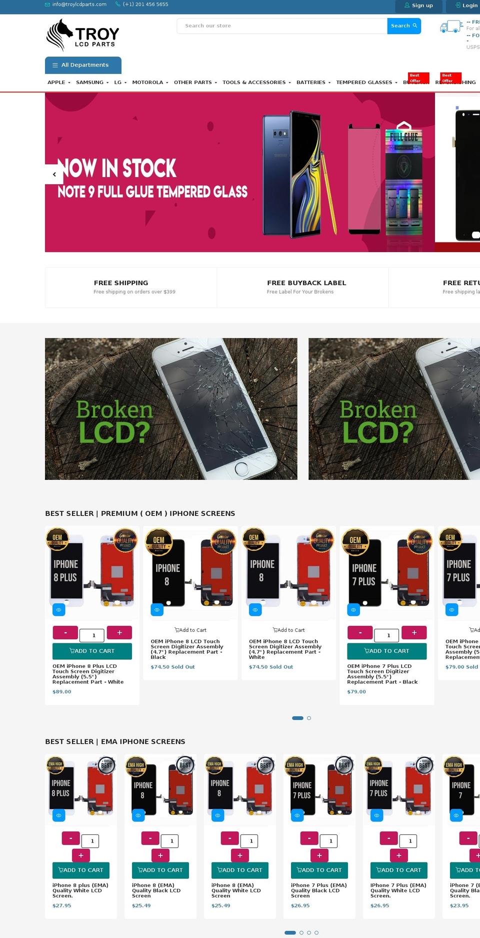 troylcdparts.com — Shopify storefront screenshot