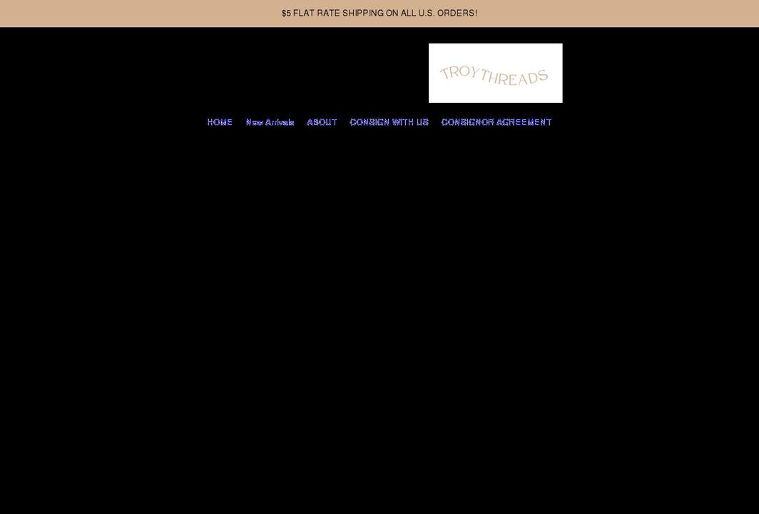 troythreads.com shopify website screenshot