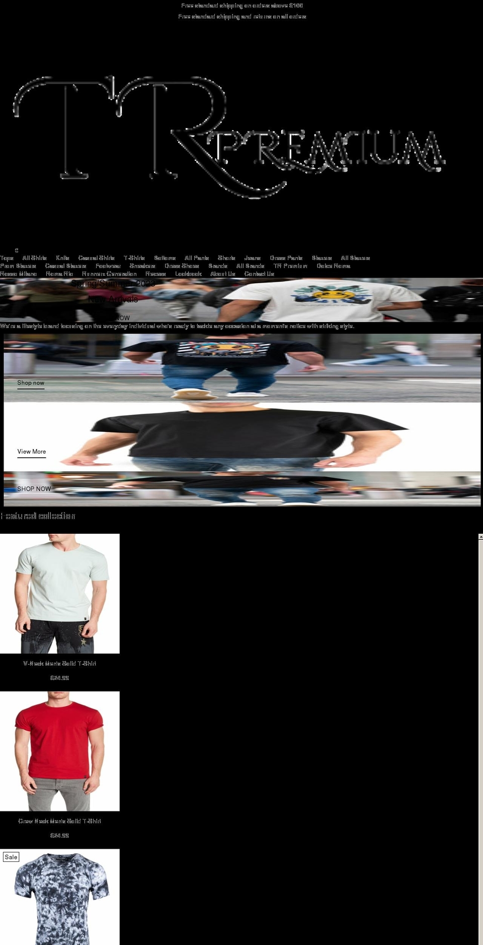 trpremium.com shopify website screenshot