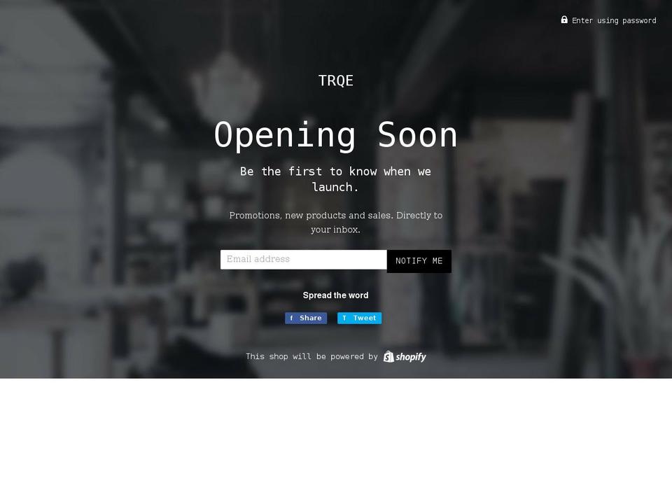 trqe.com shopify website screenshot