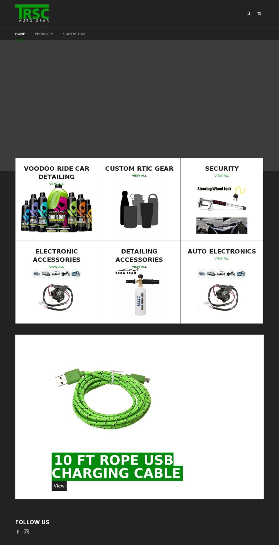 trscautogear.com — Shopify storefront screenshot