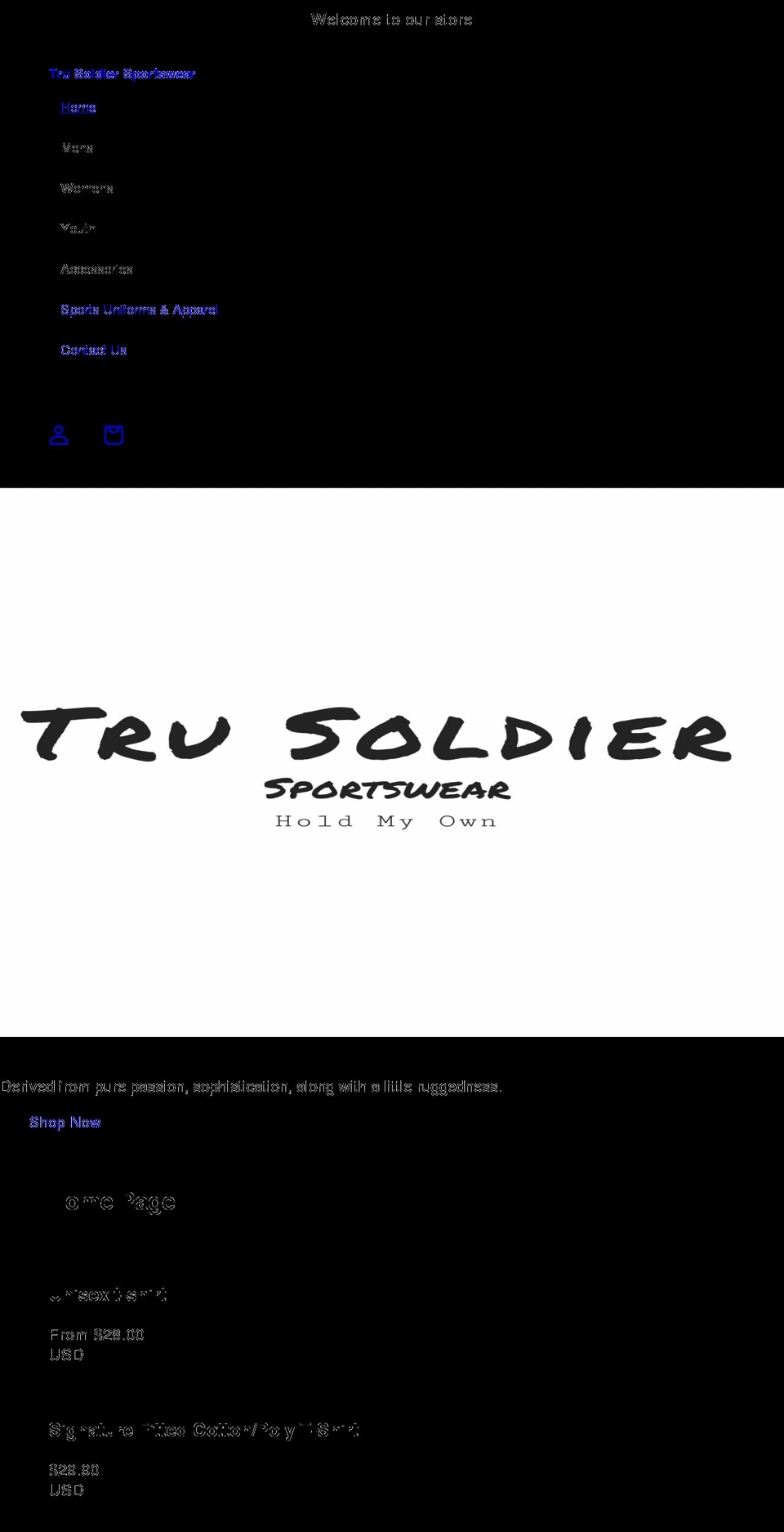 tru-soldier.com shopify website screenshot