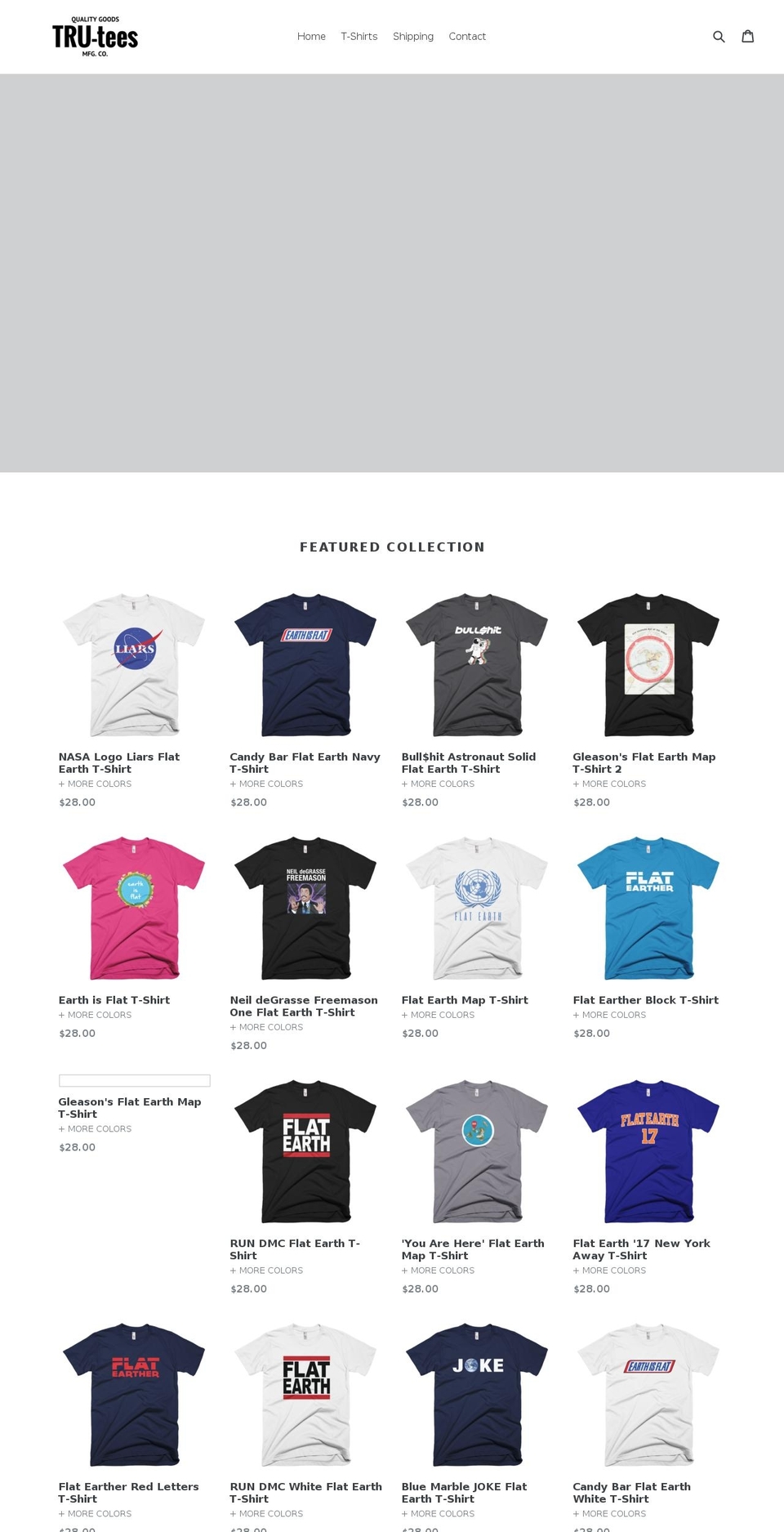 tru-tees.com shopify website screenshot