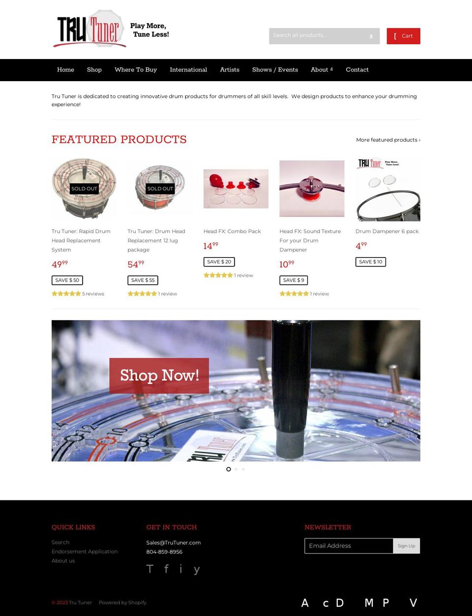 tru-tuner.myshopify.com shopify website screenshot