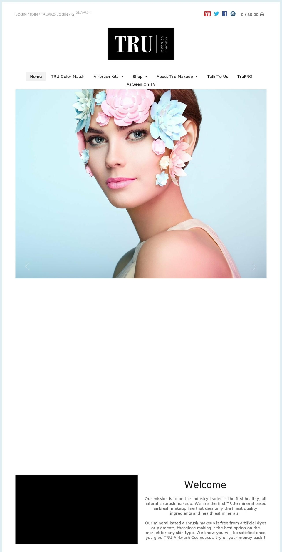 truairbrush.com — Shopify storefront screenshot