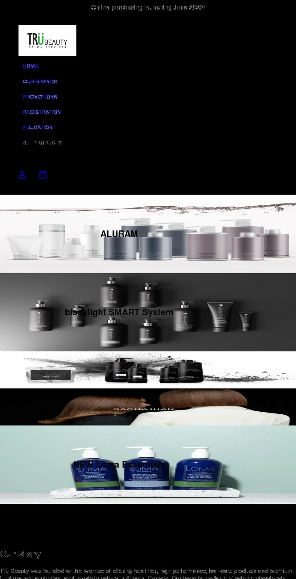 trubeauty.ca shopify website screenshot