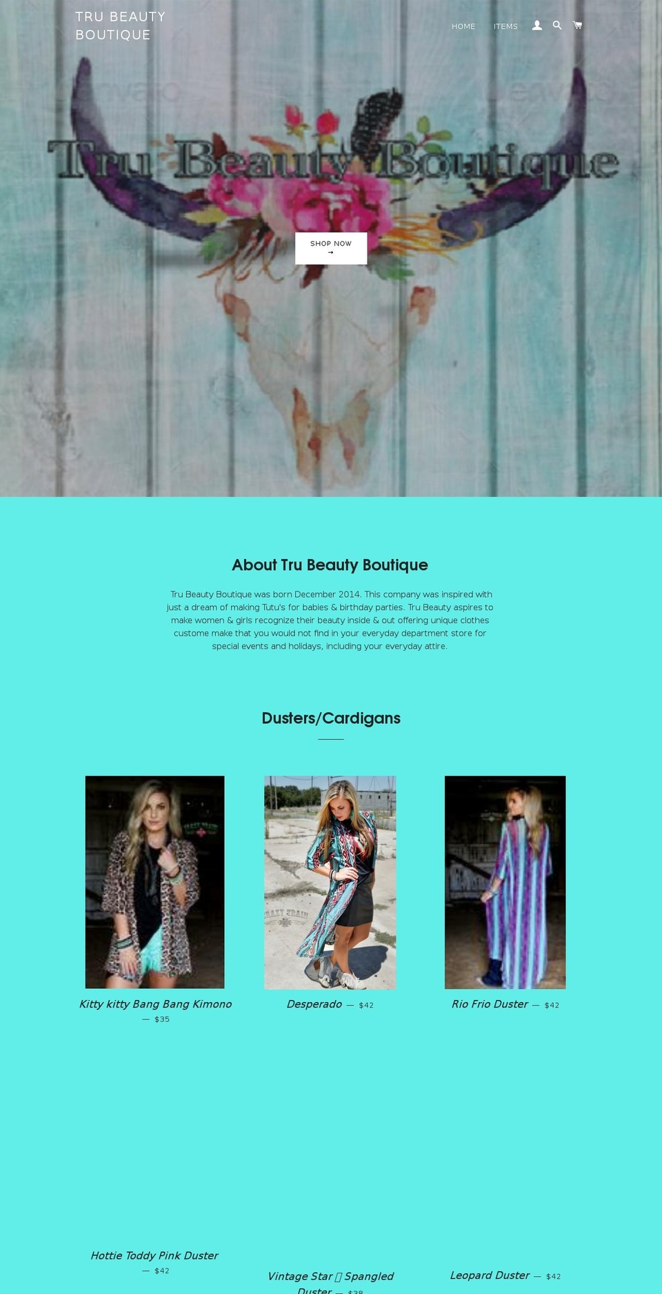trubeautyboutique32.com shopify website screenshot