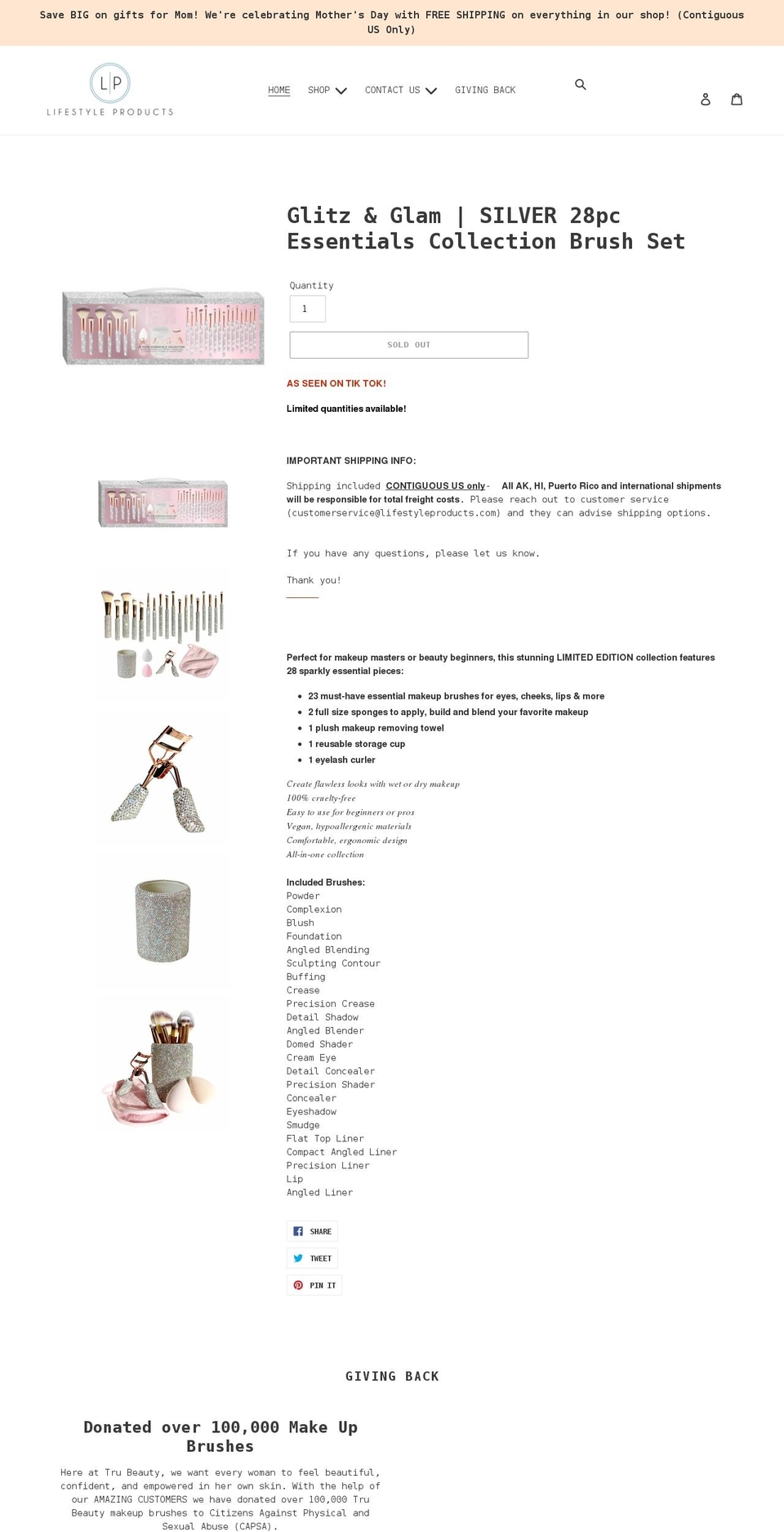 trubeautyshop.com shopify website screenshot