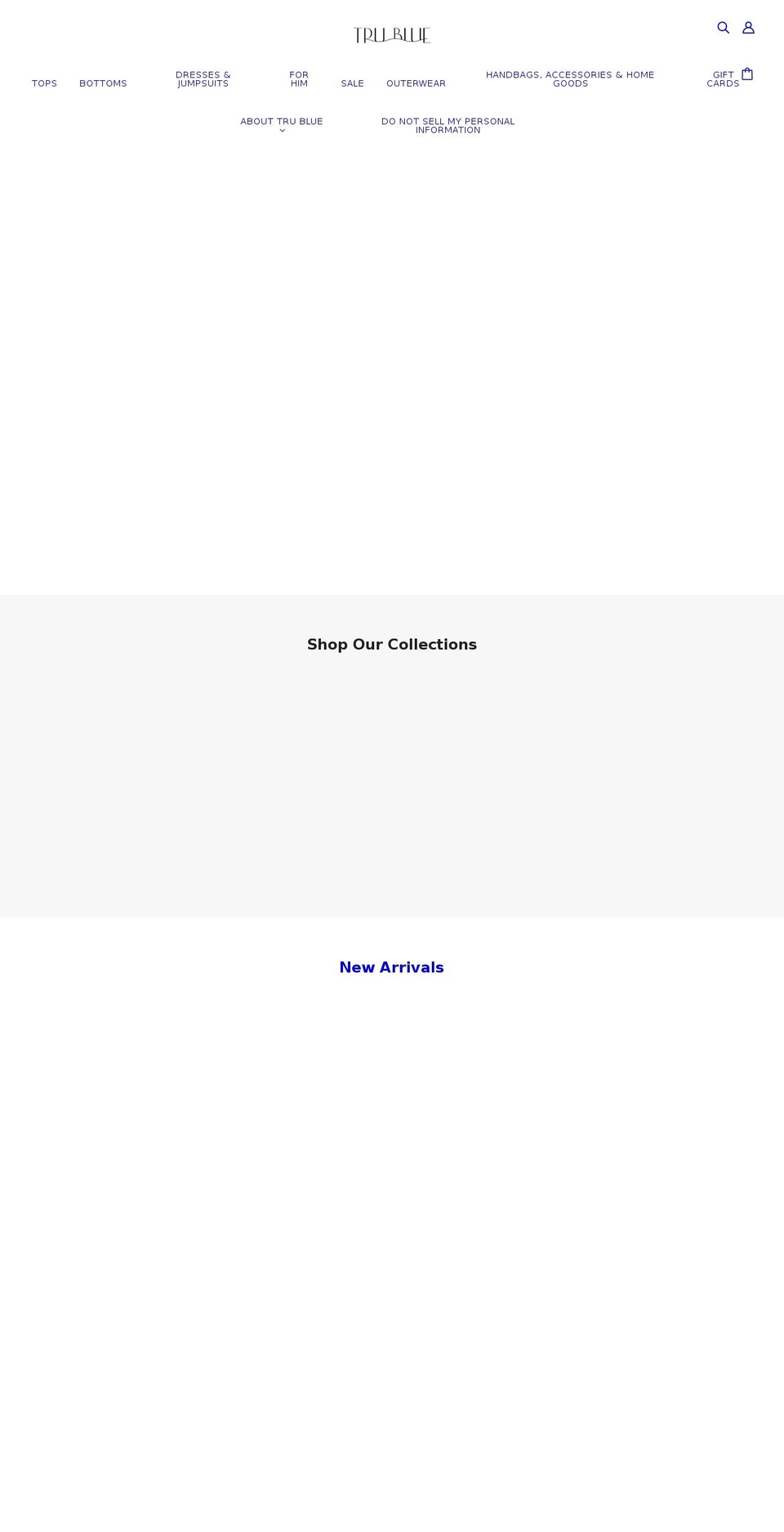 trublueboutique.com shopify website screenshot