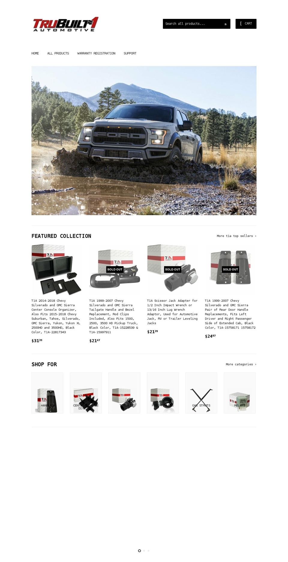trubuilt1.com shopify website screenshot