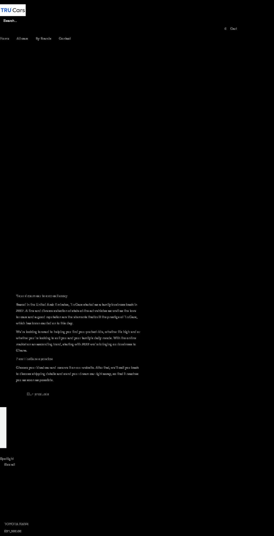 trucars.net shopify website screenshot