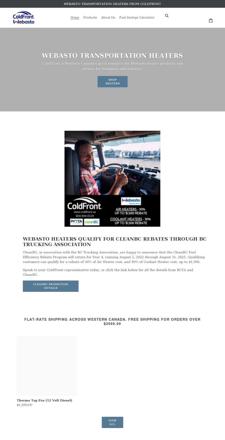 truck-heat.com shopify website screenshot