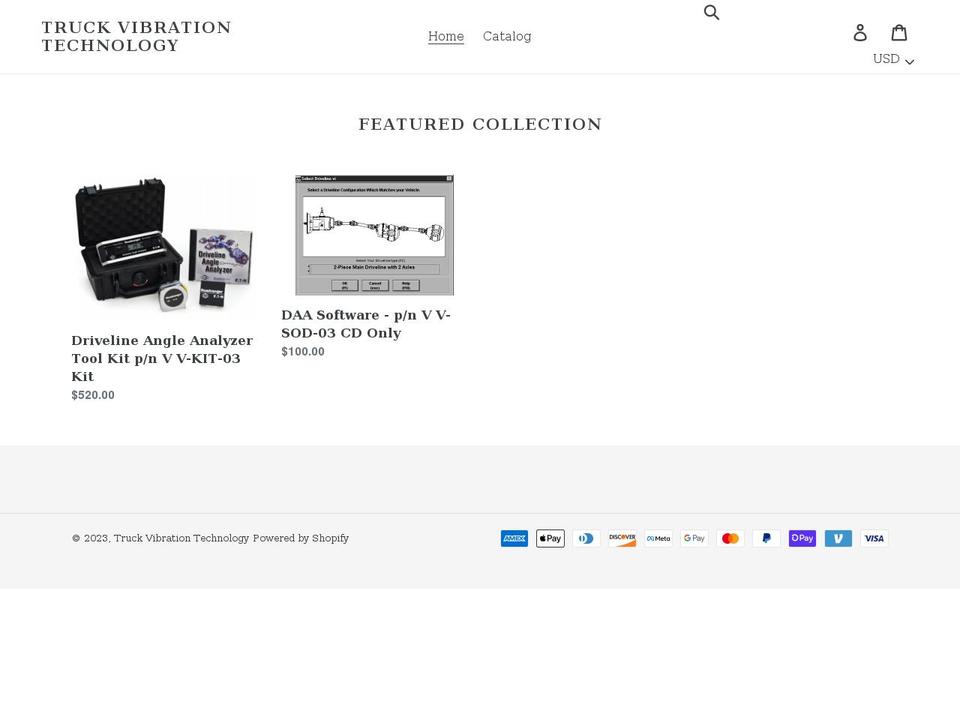 Store Shopify theme site example truck-vibration-technology.myshopify.com