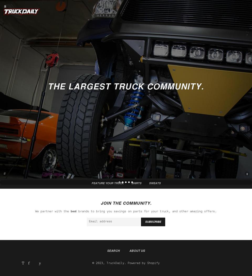 truckdaily.com shopify website screenshot