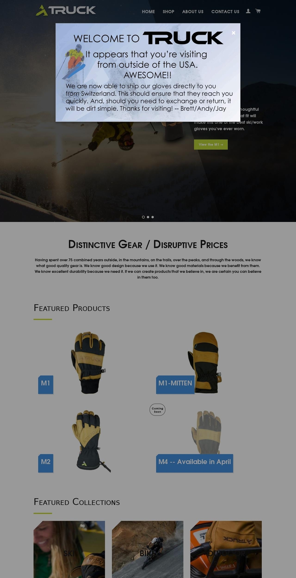 truckgloves.com shopify website screenshot