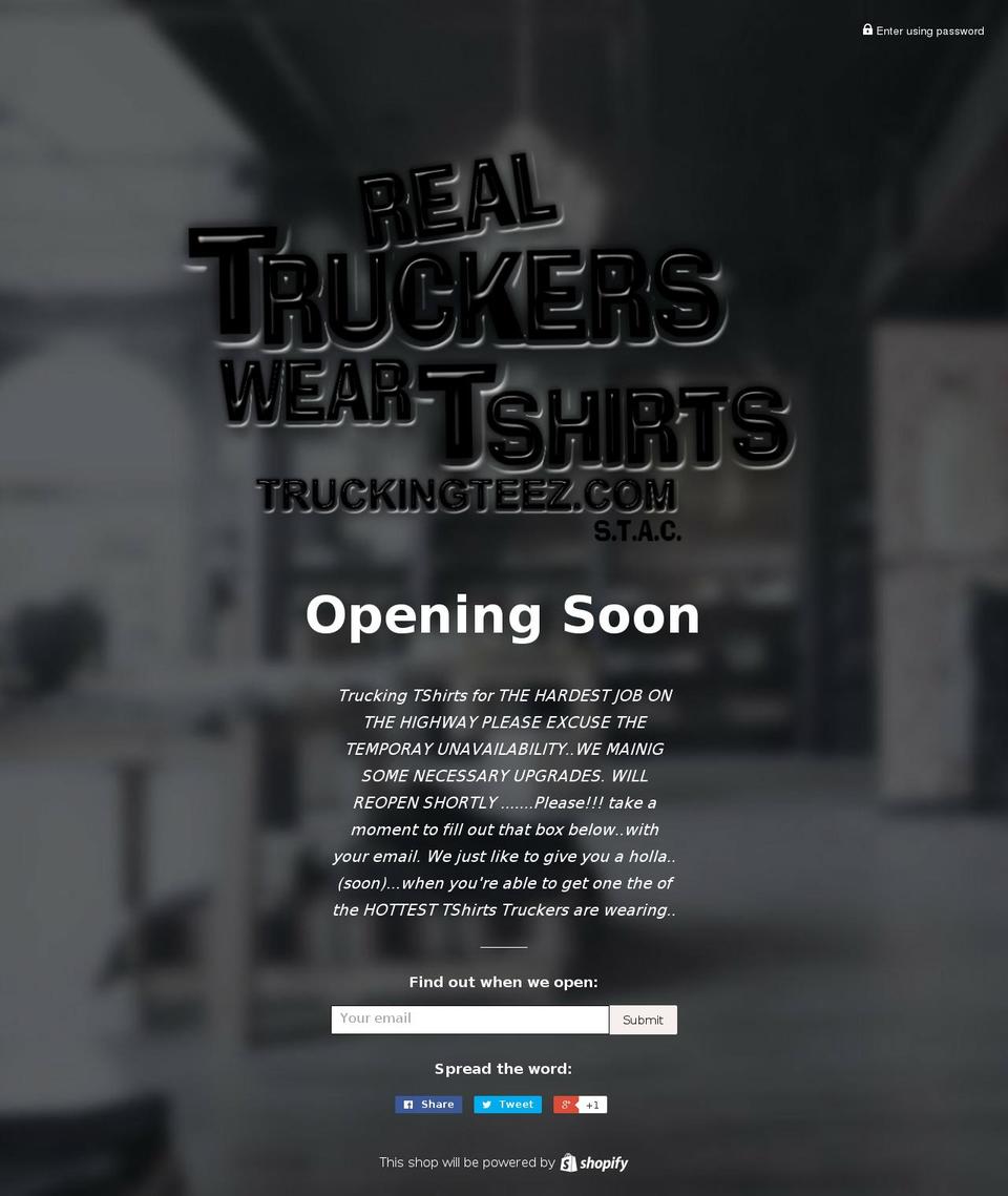 truckinteez.com shopify website screenshot