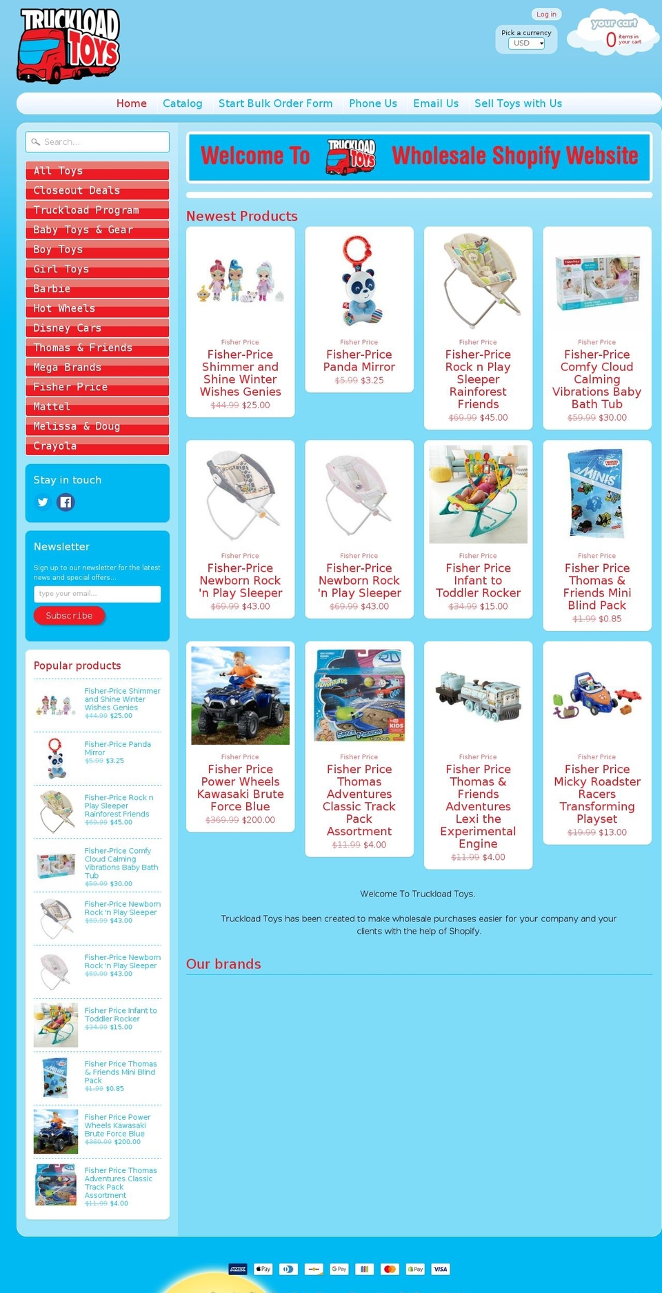 truckloadtoys.com — Shopify storefront screenshot