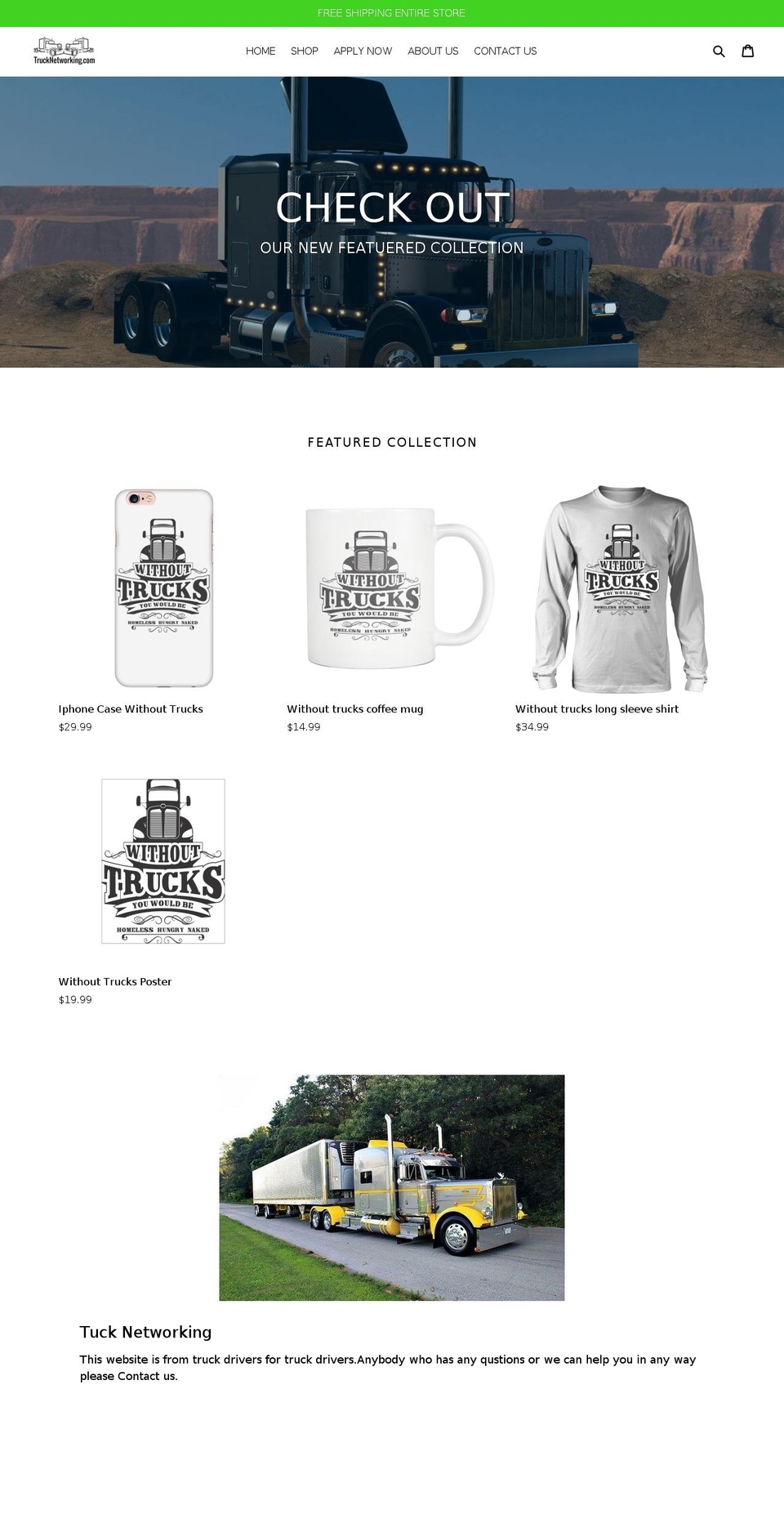 trucknetworking.com shopify website screenshot