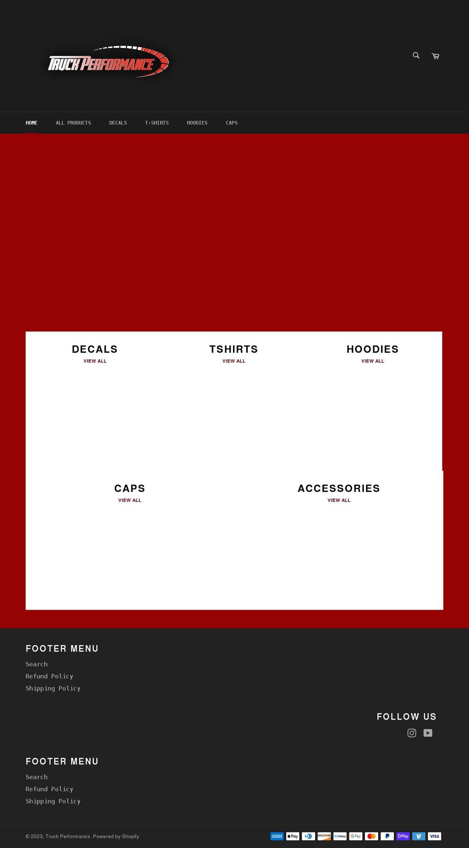 truckperformance.net shopify website screenshot