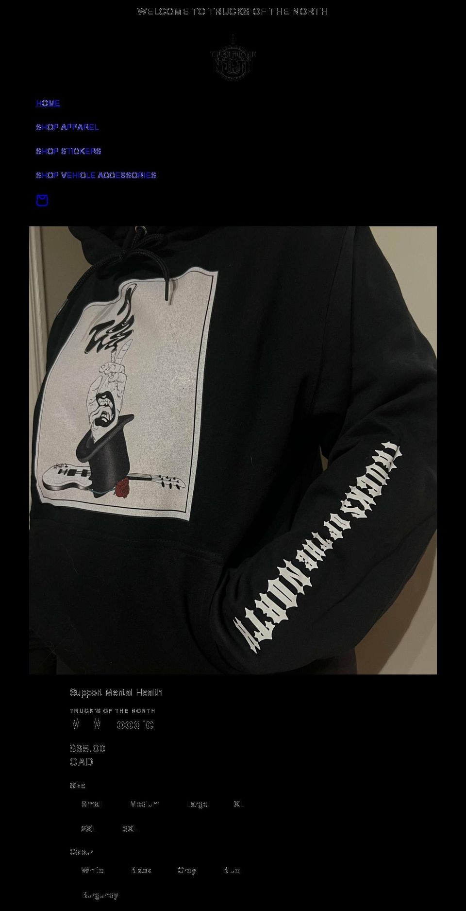 trucksofthenorth.com shopify website screenshot