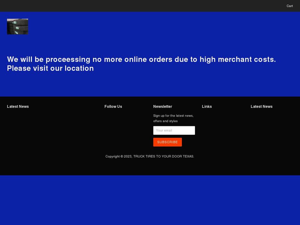 trucktirestoyourdoor.com shopify website screenshot