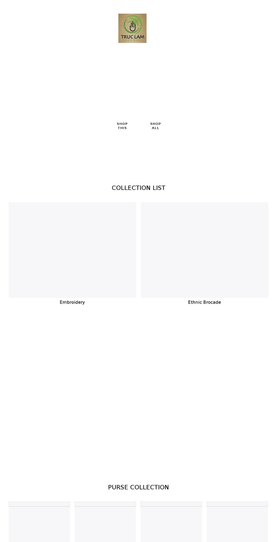 truclamhandmade.com shopify website screenshot