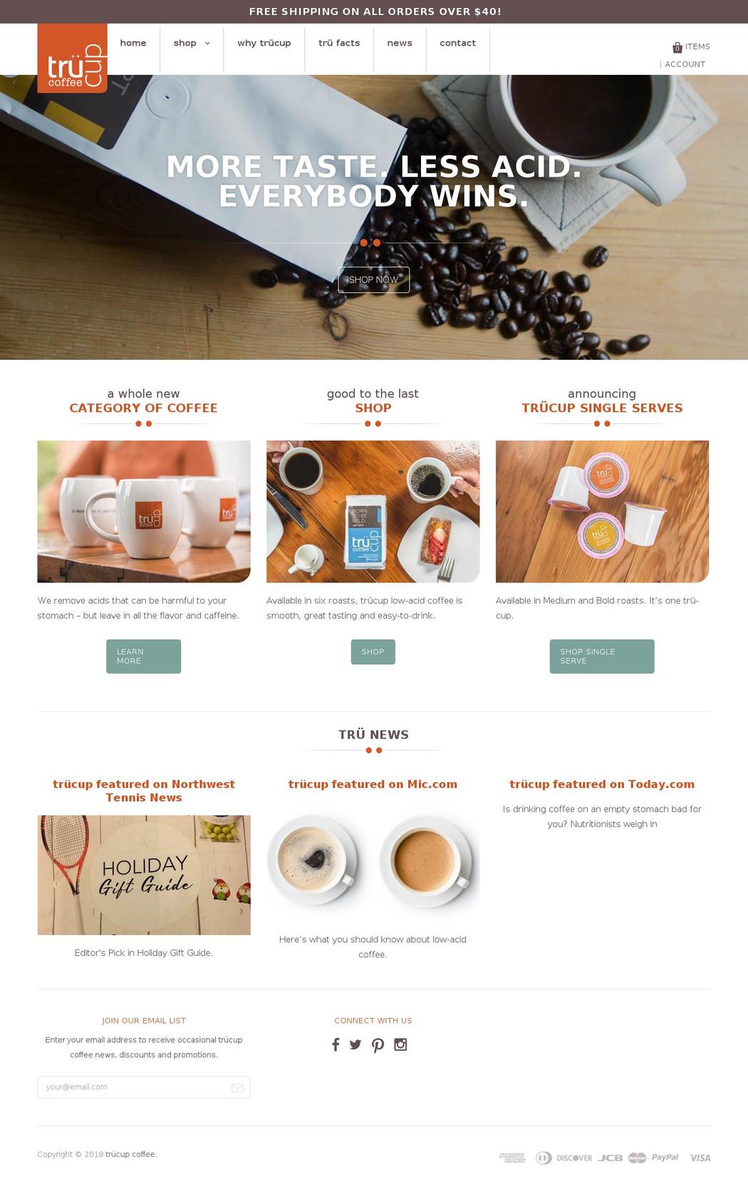 trucoffee.com — Shopify storefront screenshot