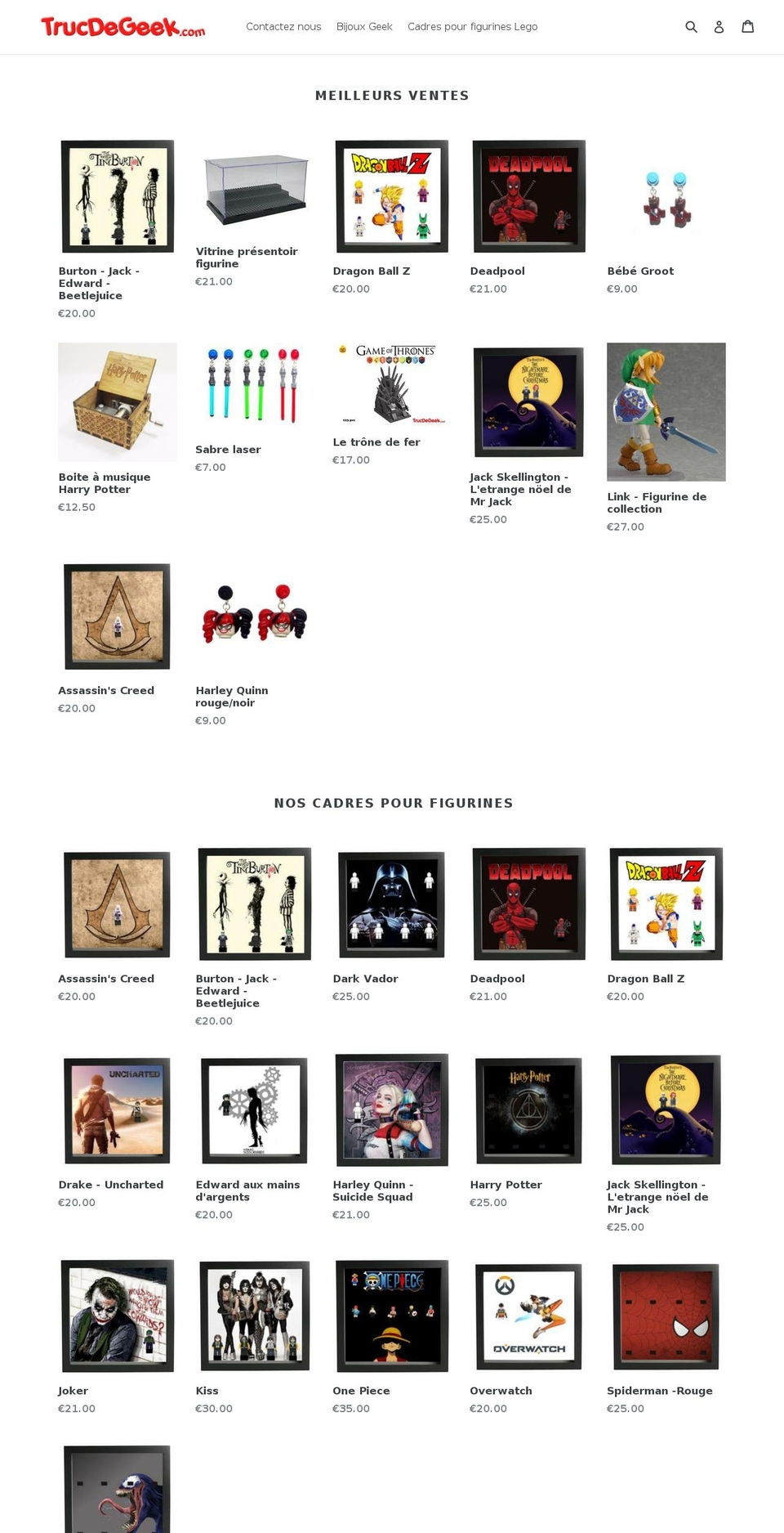 trucsdegeeks.com — Shopify storefront screenshot