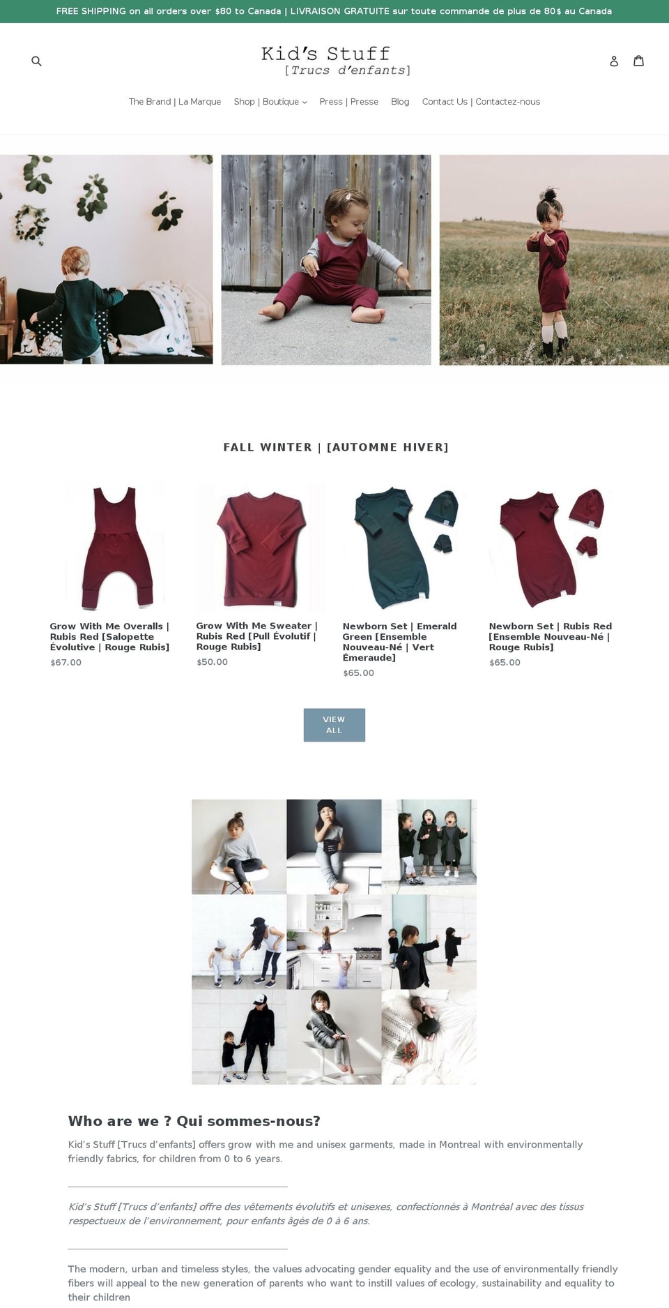 trucsdenfants.com — Shopify storefront screenshot