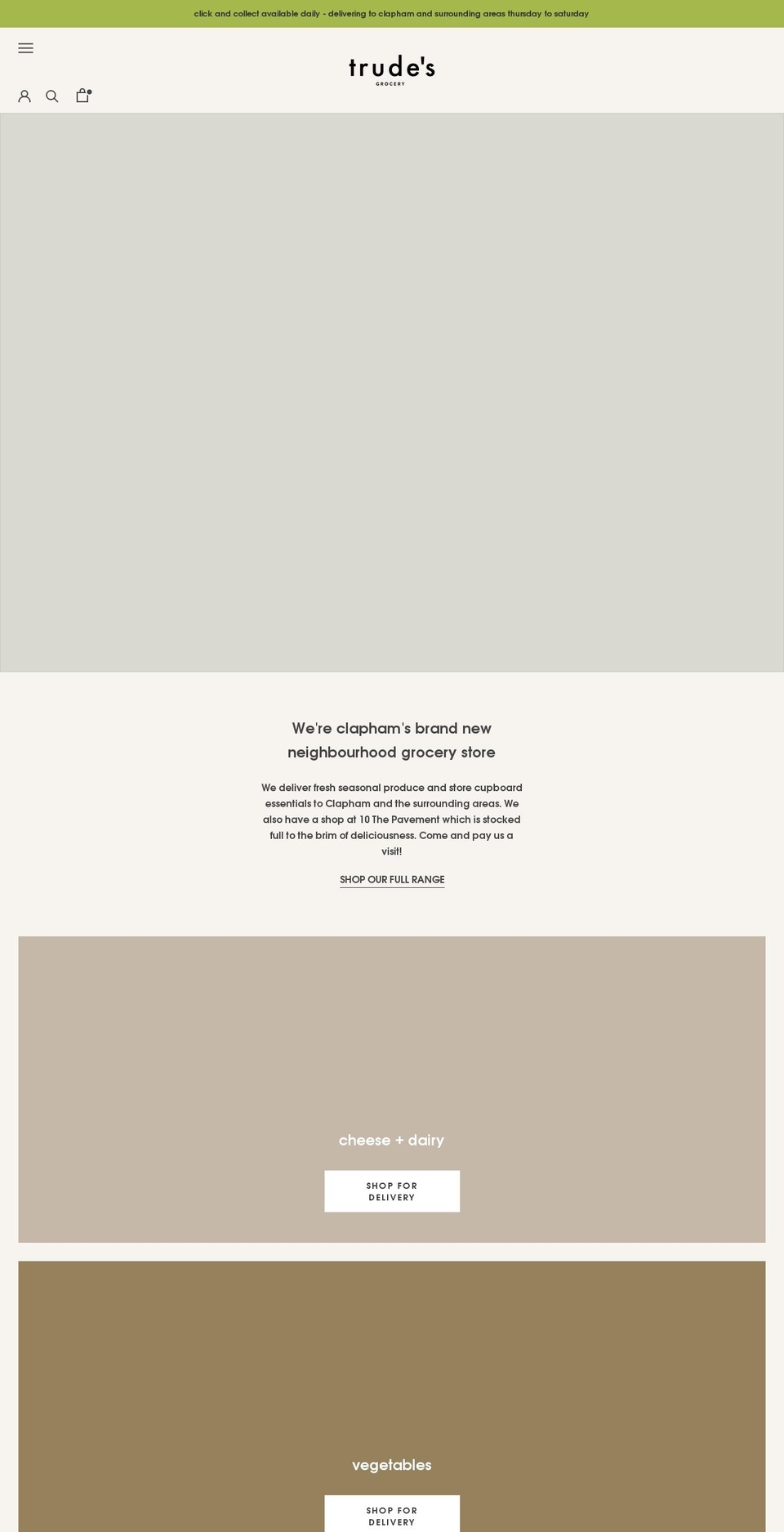 trudes.co.uk shopify website screenshot
