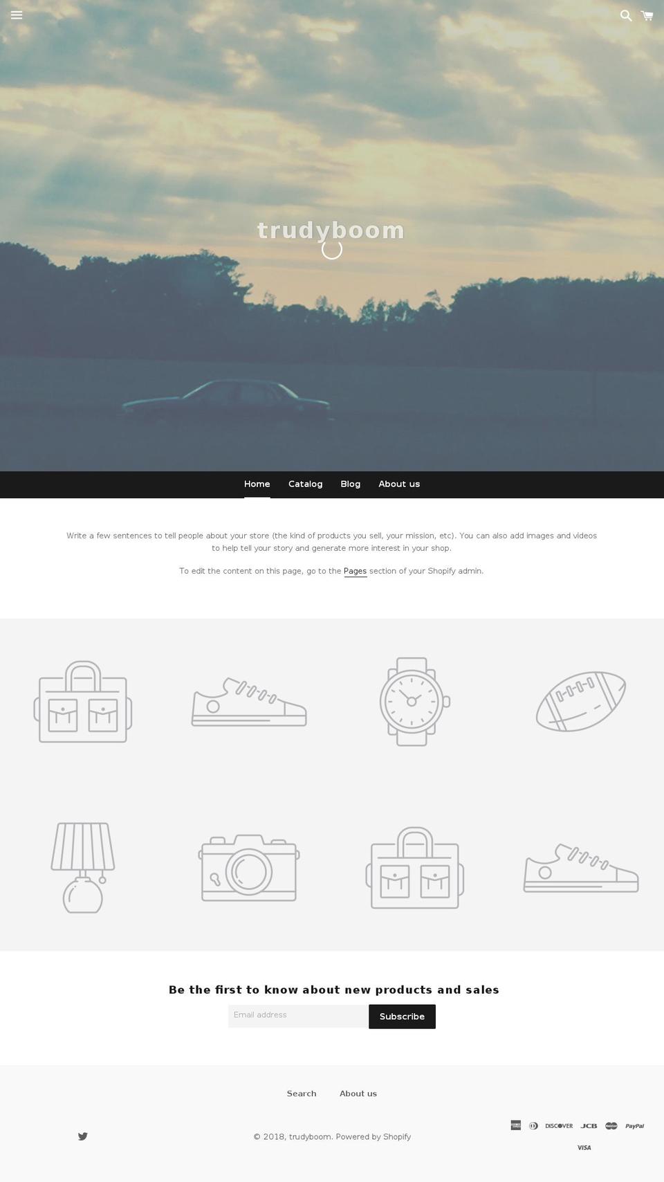 trudyboom.com shopify website screenshot