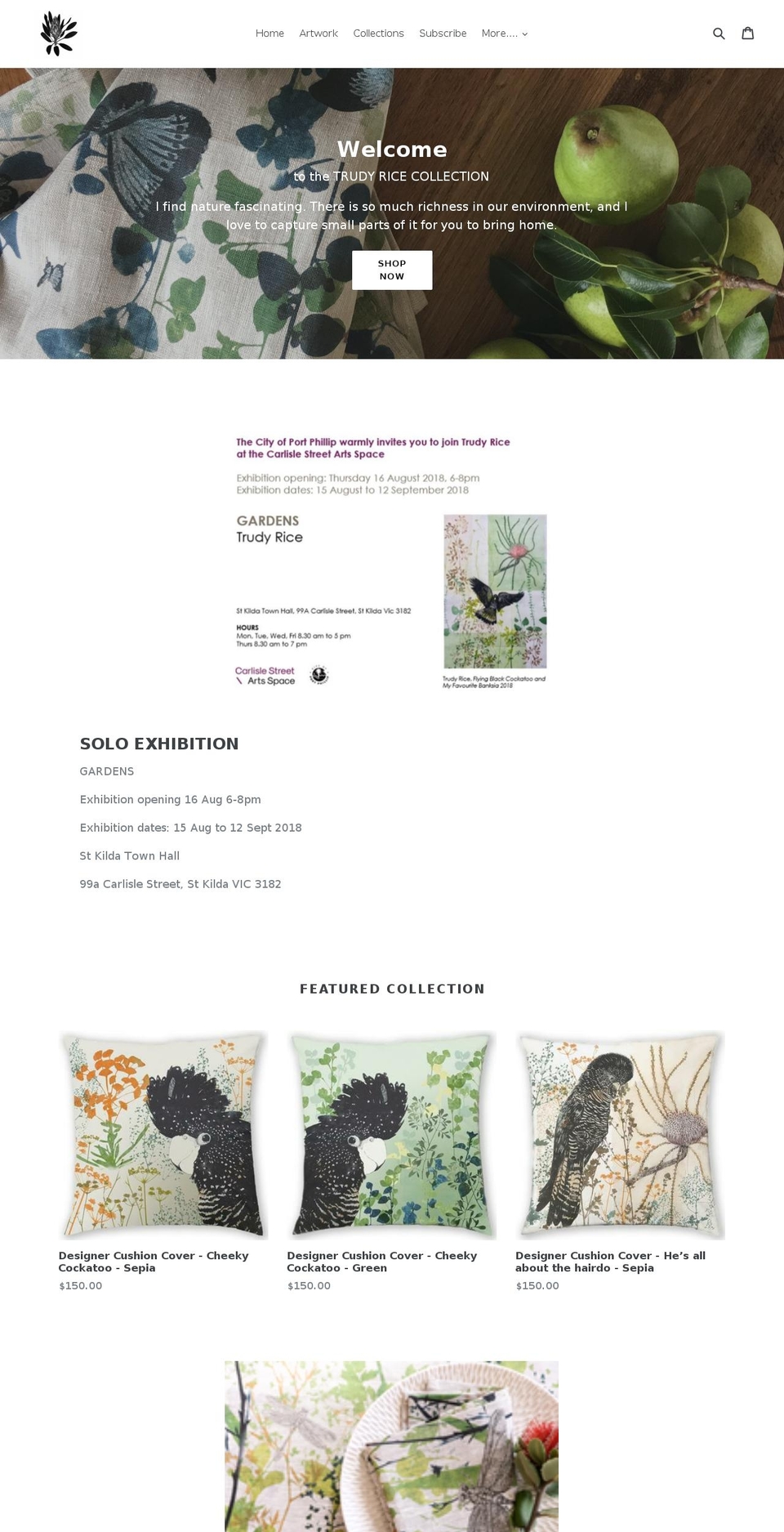 trudyrice.com — Shopify storefront screenshot