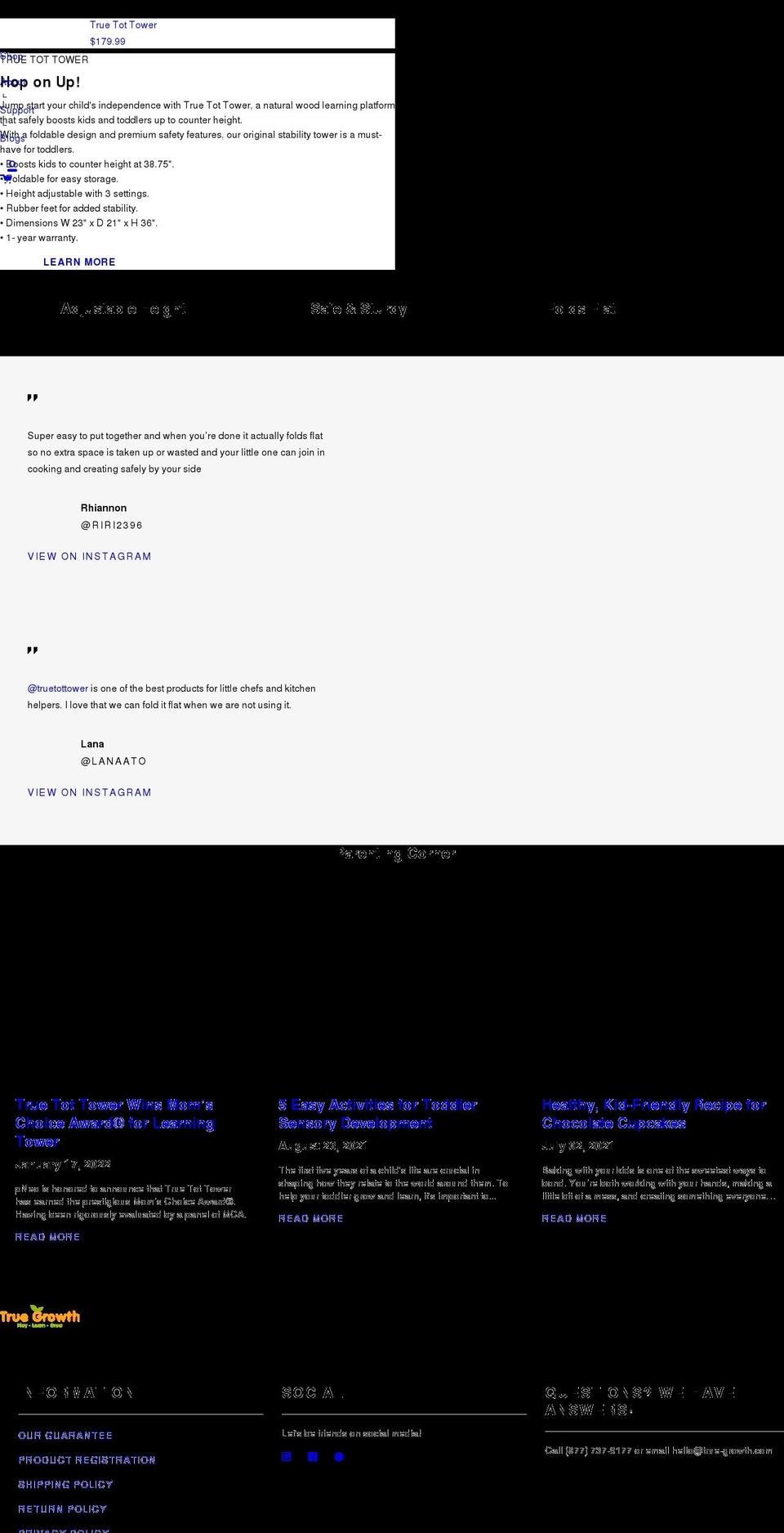 true-growth.com shopify website screenshot