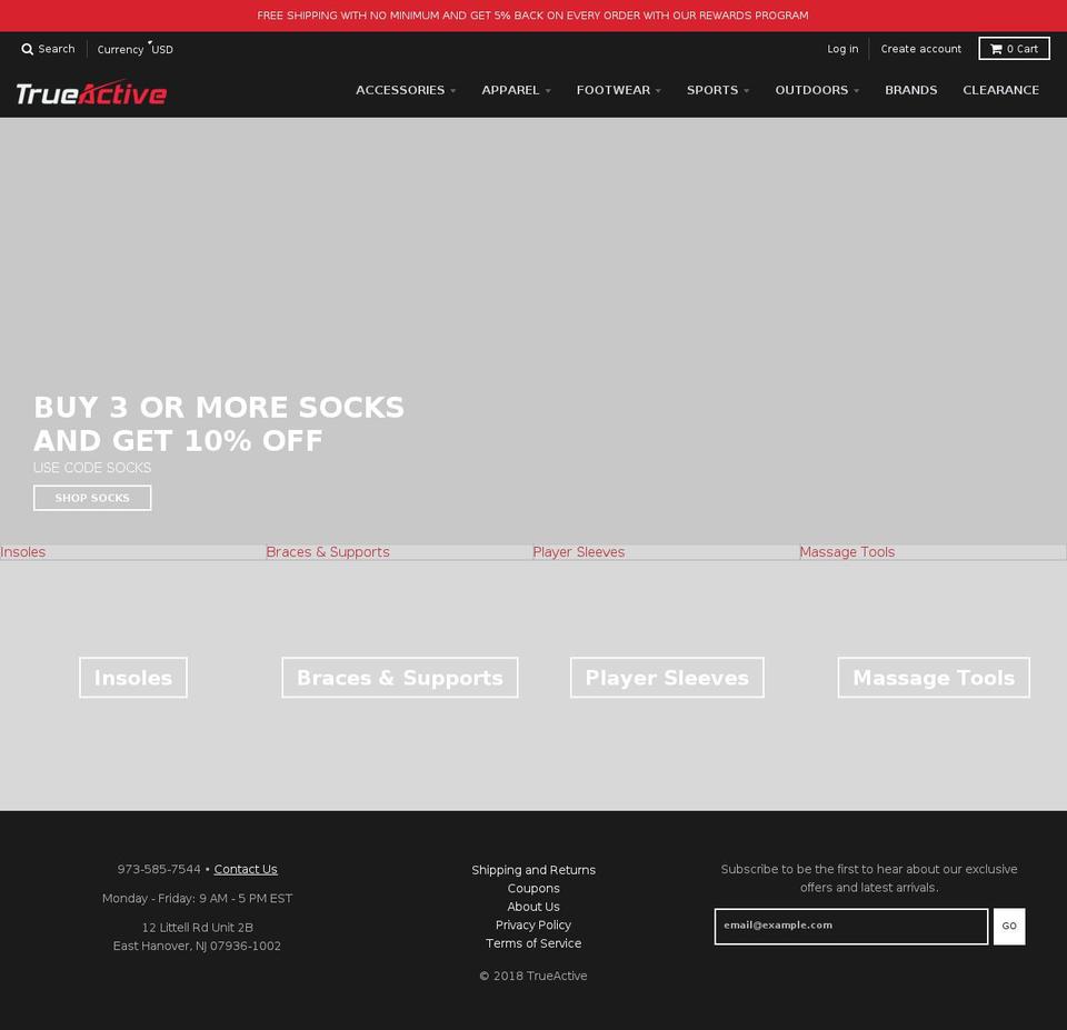 trueactive.com — Shopify storefront screenshot