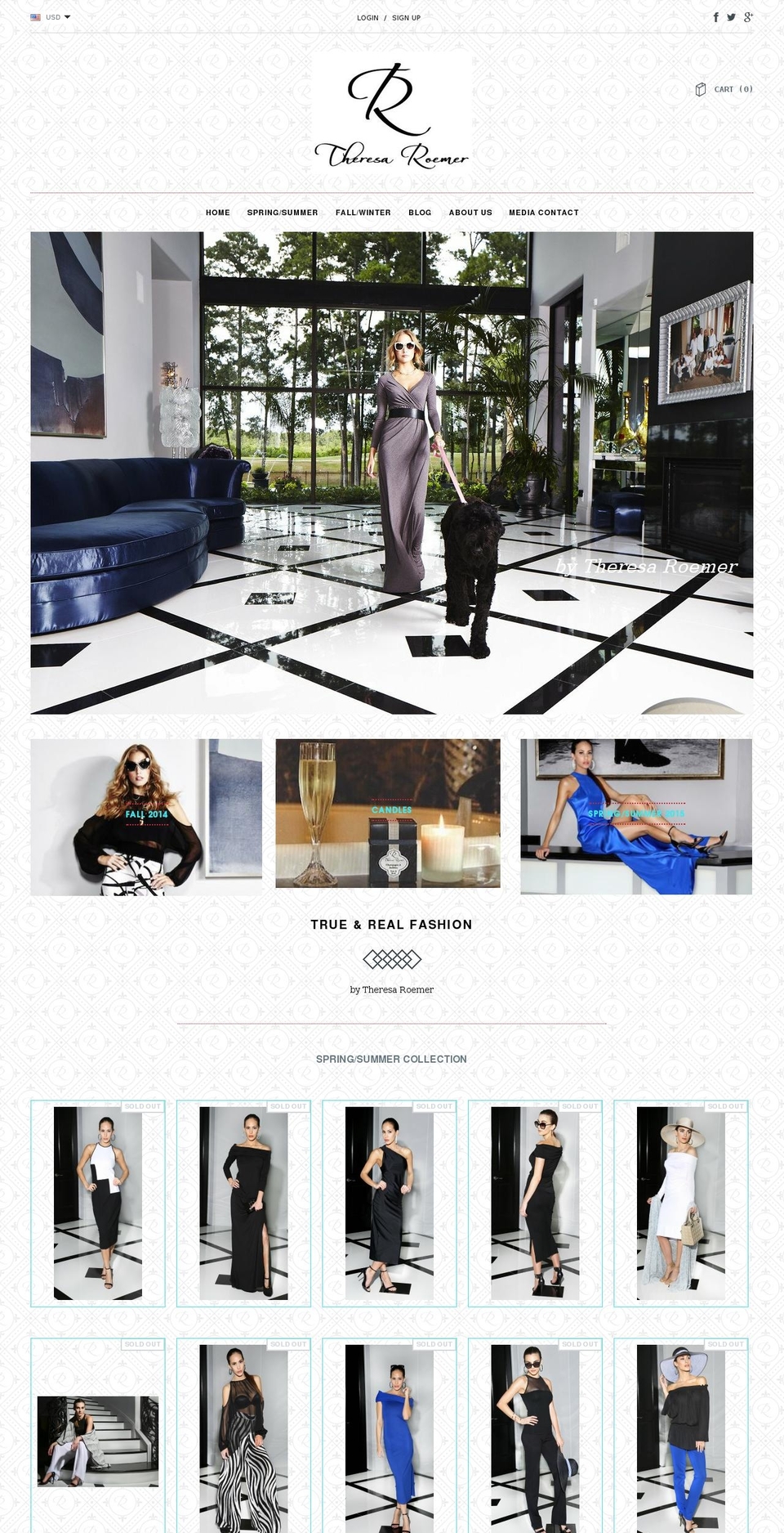 trueandrealfashion.com — Shopify storefront screenshot