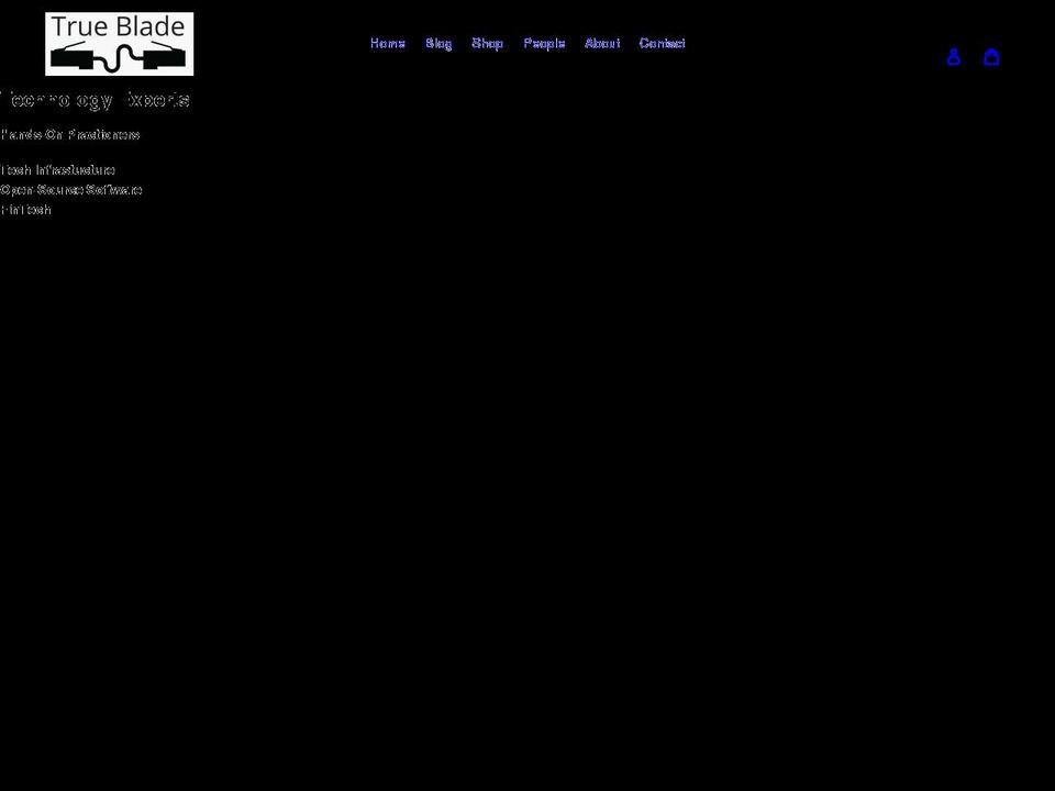 trueblade.com shopify website screenshot
