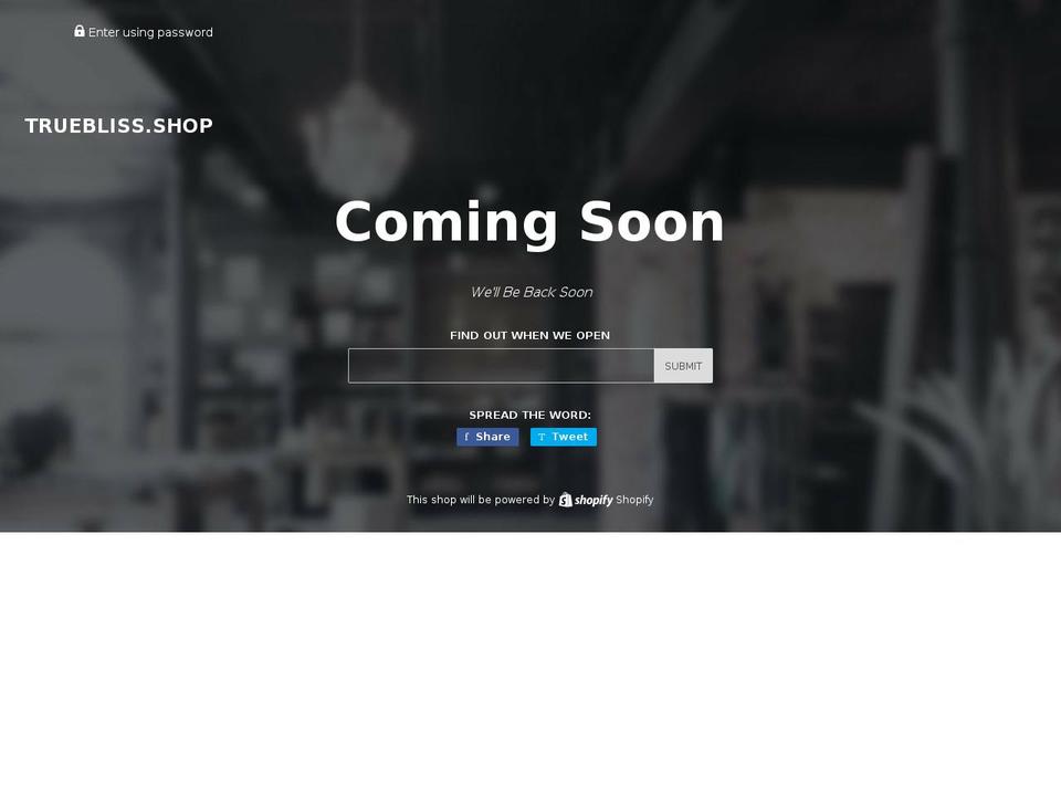 truebliss.shop shopify website screenshot