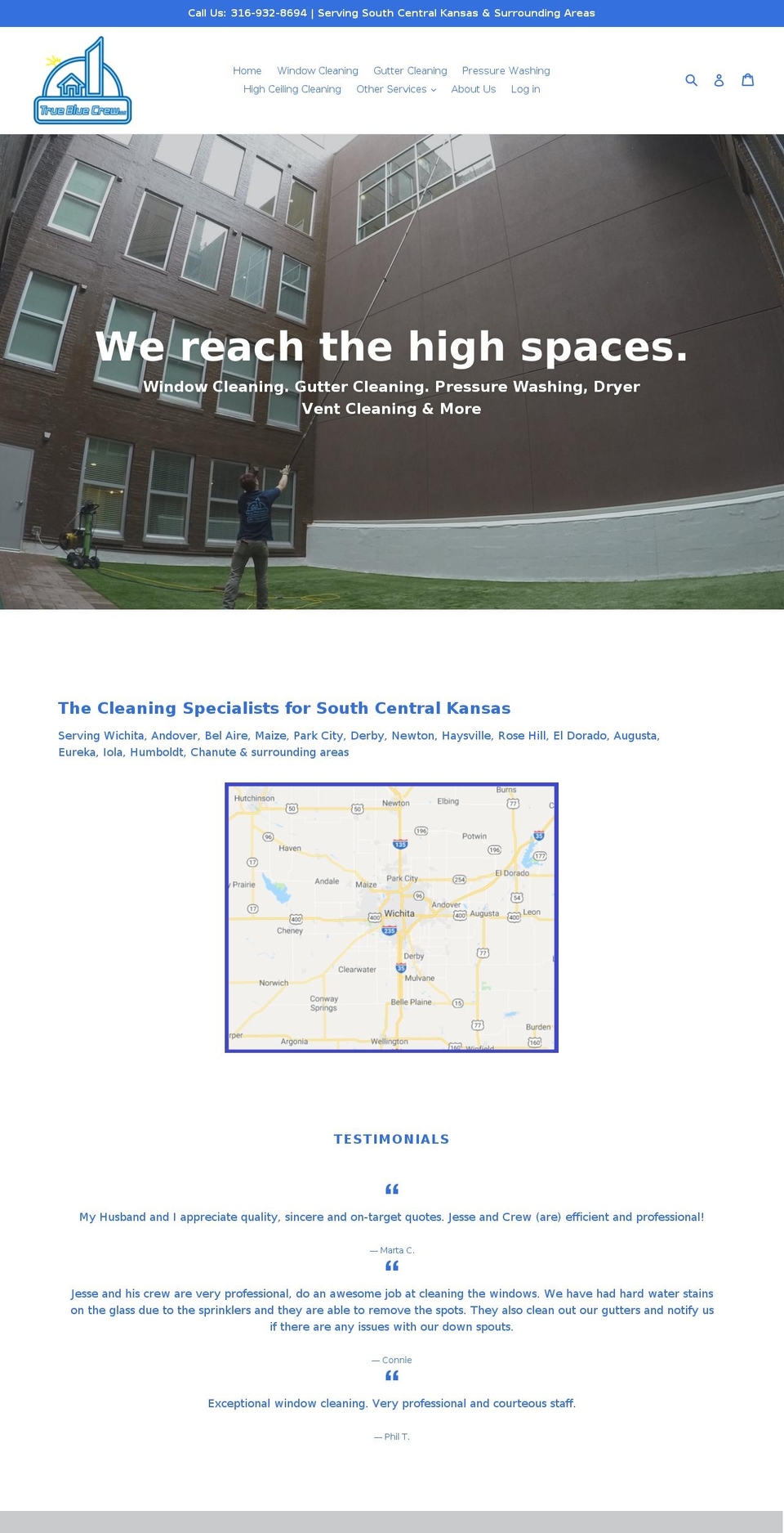 truebluecrewllc.com — Shopify storefront screenshot
