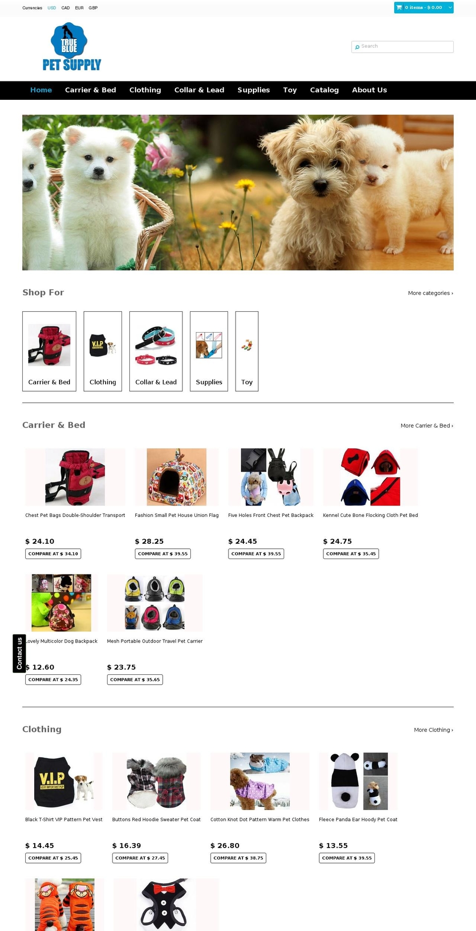 extreme-theme-updated Shopify theme site example truebluepetsupply.com