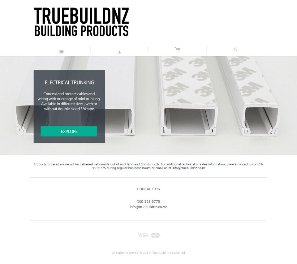 truebuildnz.co.nz shopify website screenshot