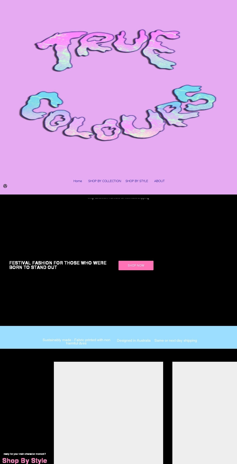 truecolourss.com shopify website screenshot