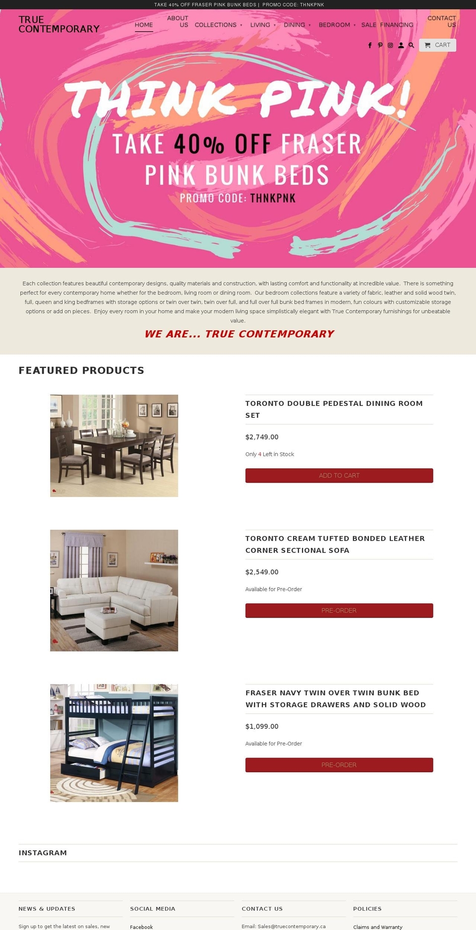 truecontemporary.myshopify.com shopify website screenshot