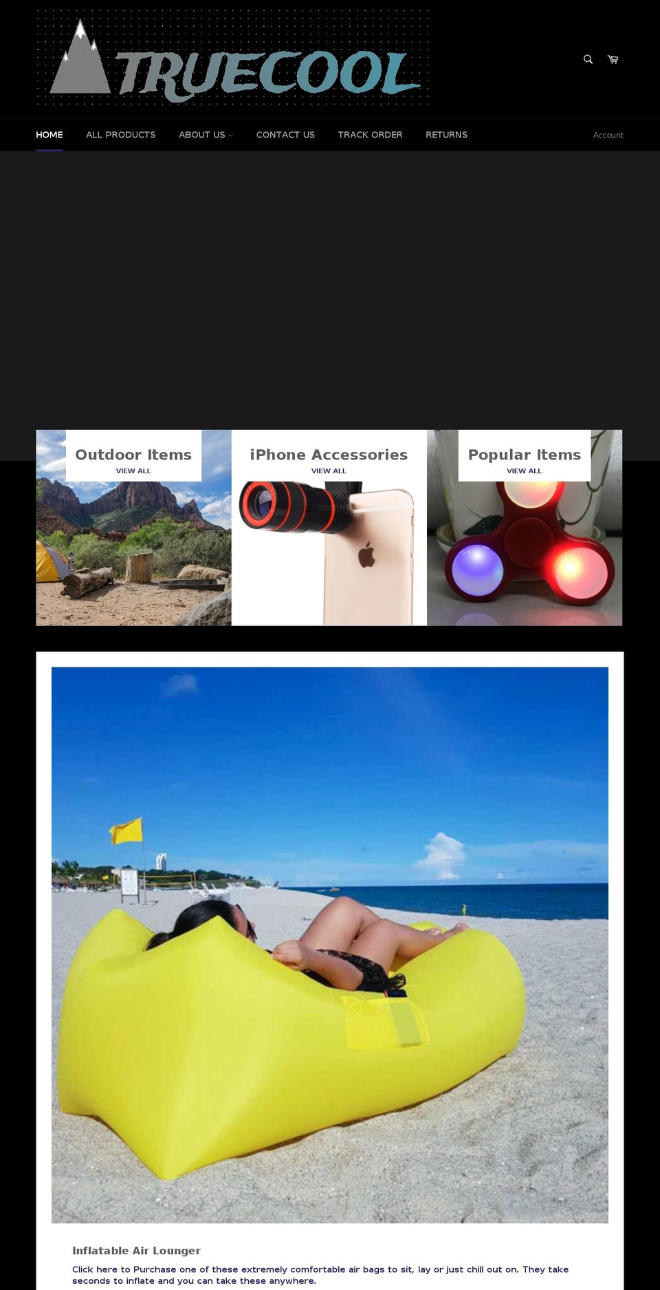 truecool.net shopify website screenshot
