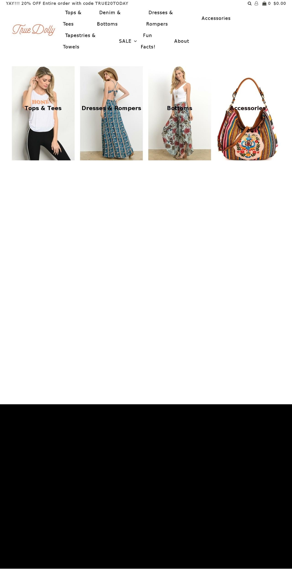 truedolly.com — Shopify storefront screenshot