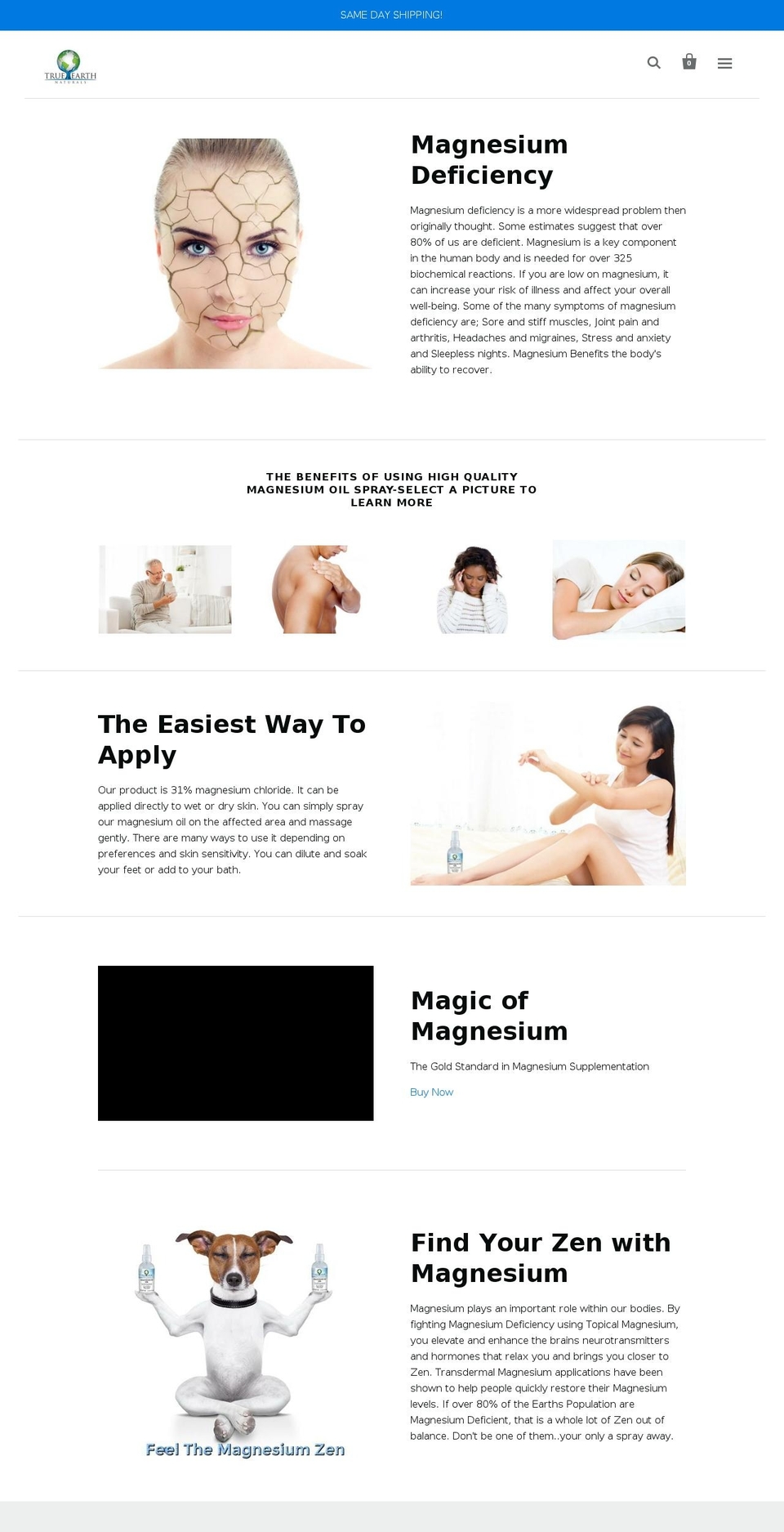 trueearthnaturals.com shopify website screenshot