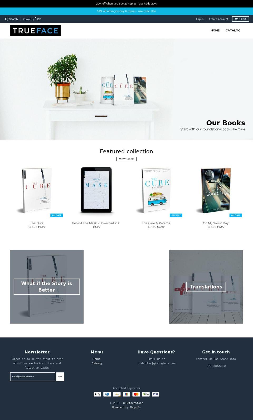 trueface.store shopify website screenshot