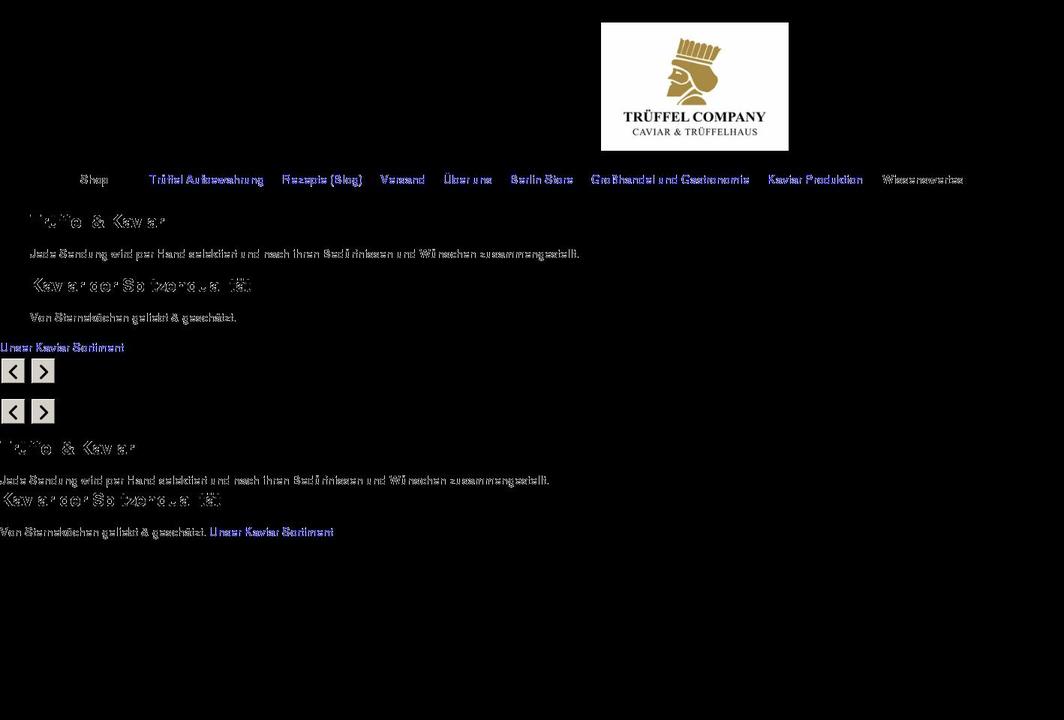 trueffelcompany.de shopify website screenshot